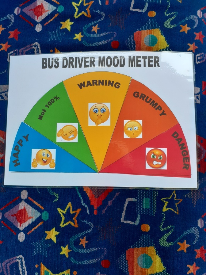 Erica created this fun meter to tell school kids what kind of mood she was in. It was wildly popular.